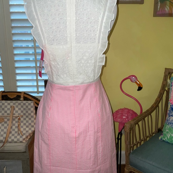 Lilly Pulitzer NWT Maya Shift Dress Pink Tropics Seersucker Size 00,0,2,12,16 - Picture 7 of 16